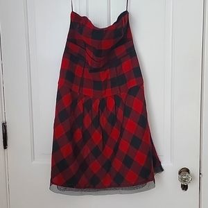 American Eagle Plaid Strapless Dress Size 6